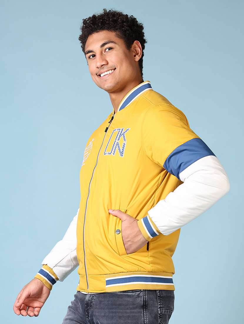 men typography print long sleeve varsity jacket - 21651631 -  Standard Image - 2