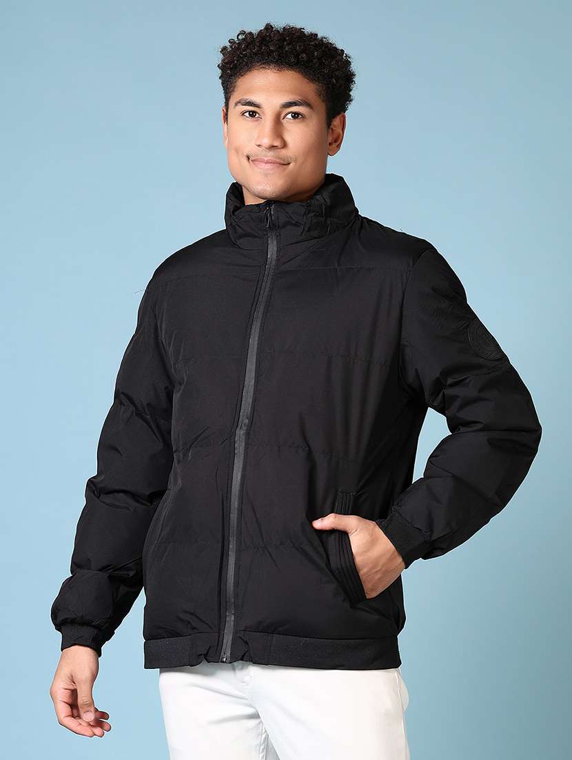 men solid long sleeve quilted jacket - 21651644 -  Standard Image - 2