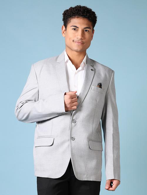 men long sleeves solid single breasted formal blazer - 21651668 - Standard Image - 0