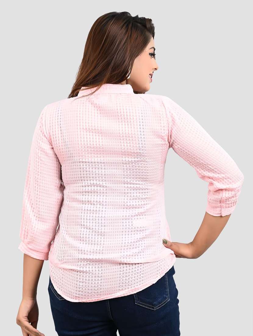 women mandarin neck self design regular top - 21651703 - Standard Image - 2