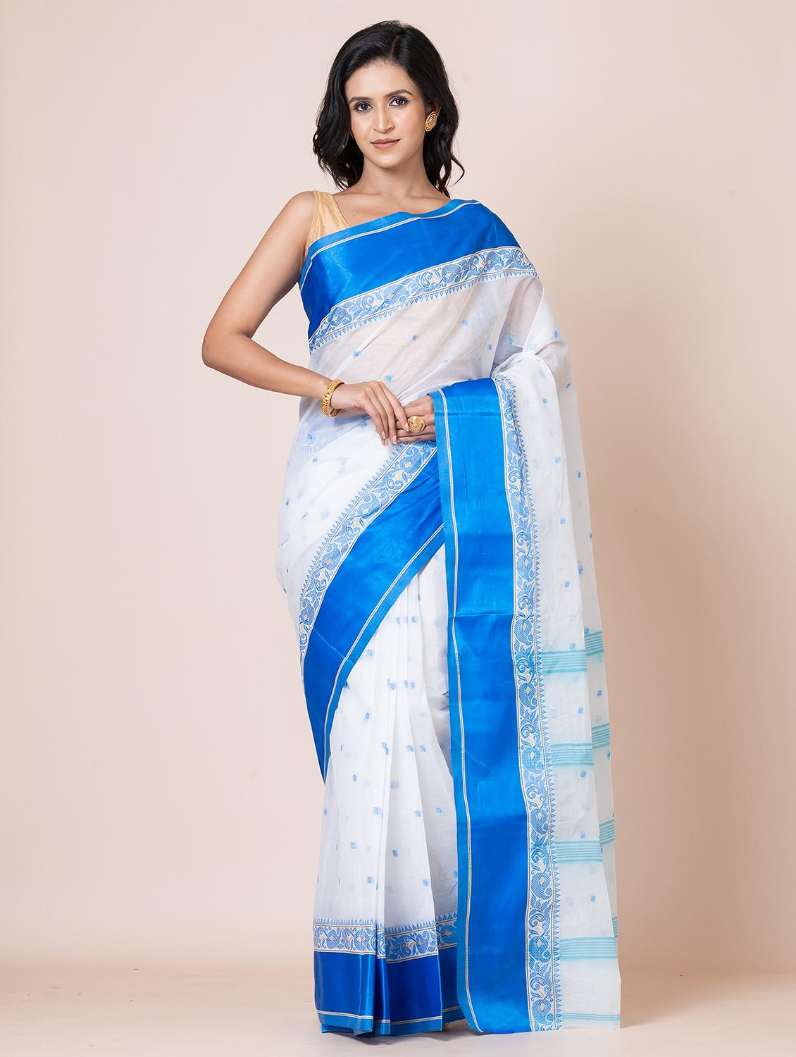 women self design tant saree - 21651724 -  Zoom Image - 0