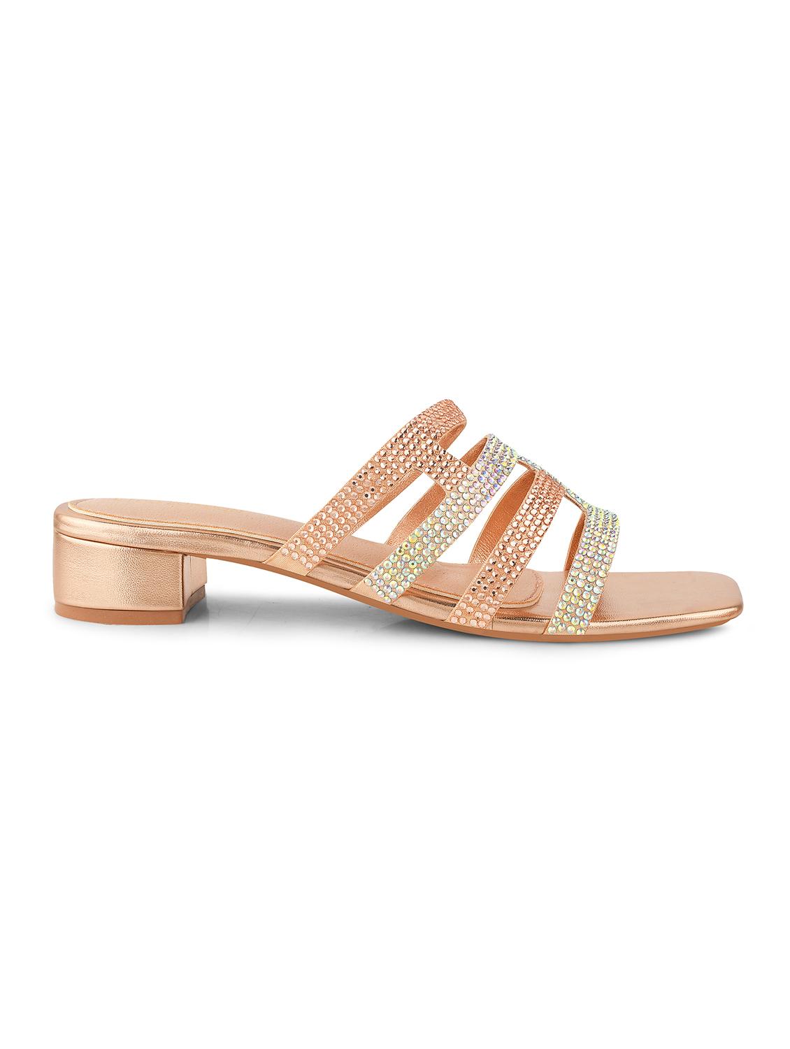 women embellished block heel sandals - 21651882 - Standard Image - 2