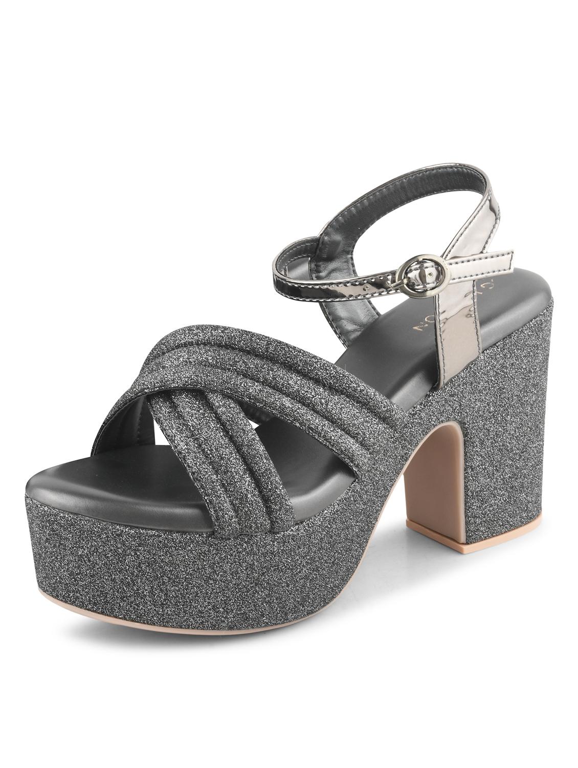 women embellished ankle strap block heel sandals - 21651884 - Standard Image - 7