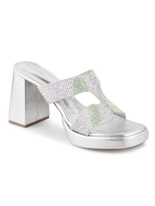 women embellished party platform block heel sandals - 21651885 -  Standard Image - 0