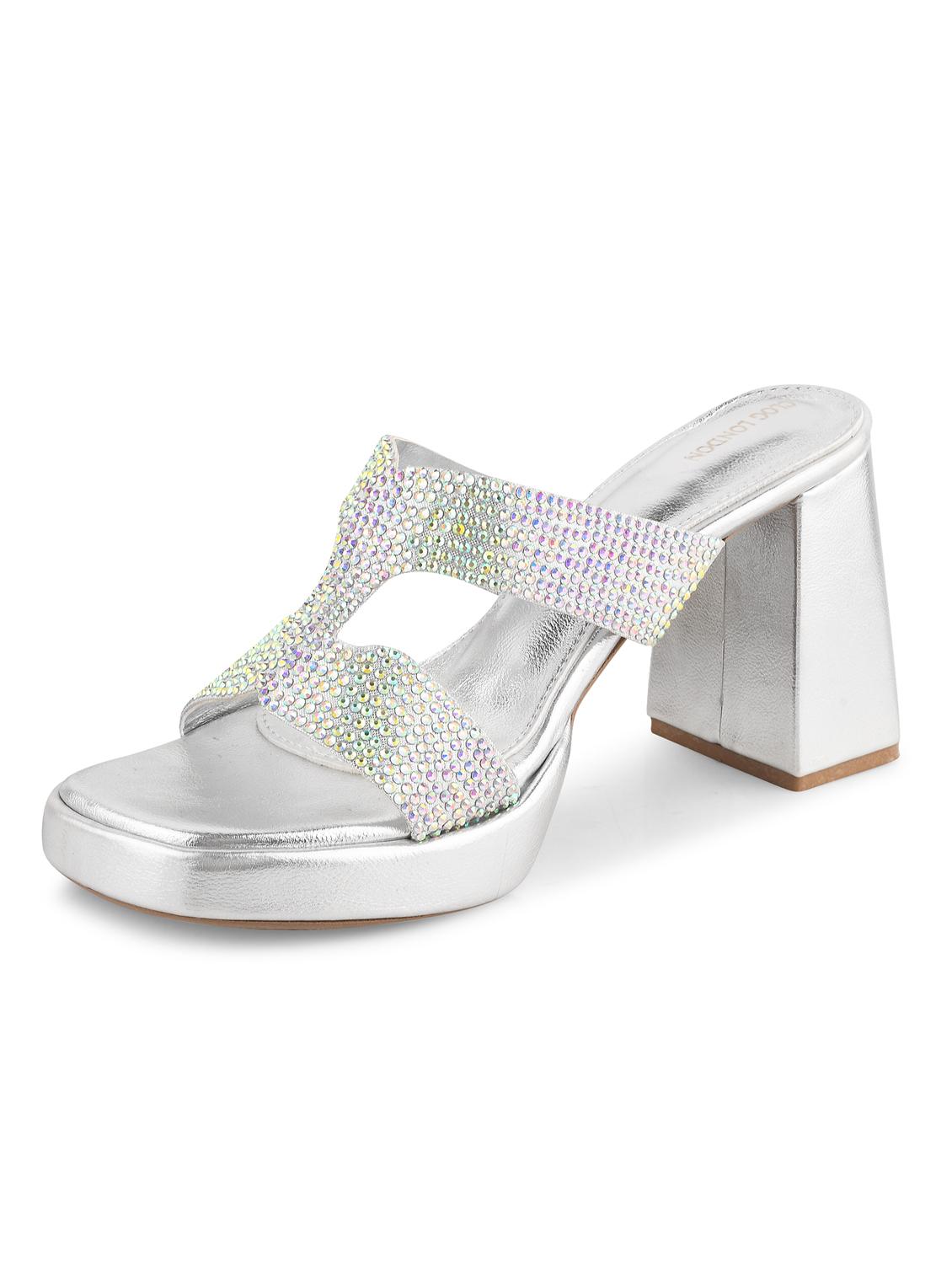 women embellished party platform block heel sandals - 21651885 - Standard Image - 7