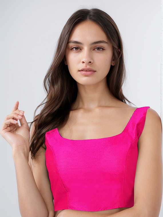 women solid sleeveless stitched blouse