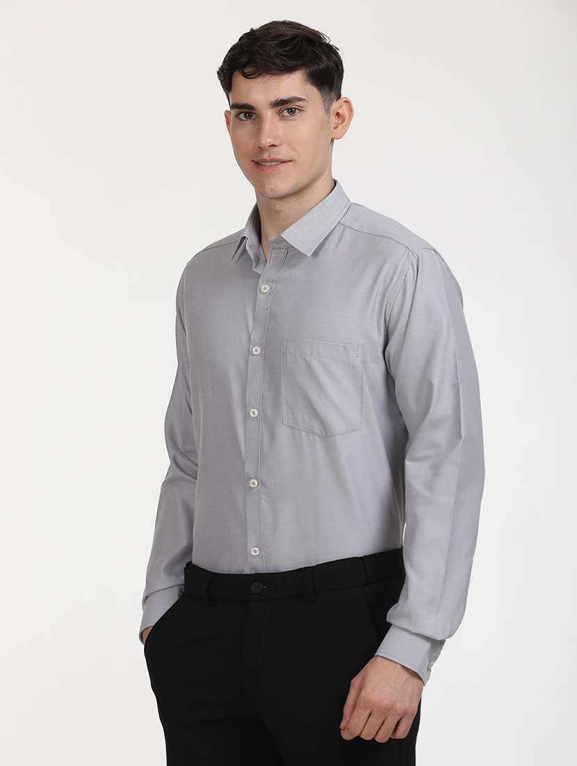 men solid long sleeve formal shirt - 21651955 -  Standard Image - 2