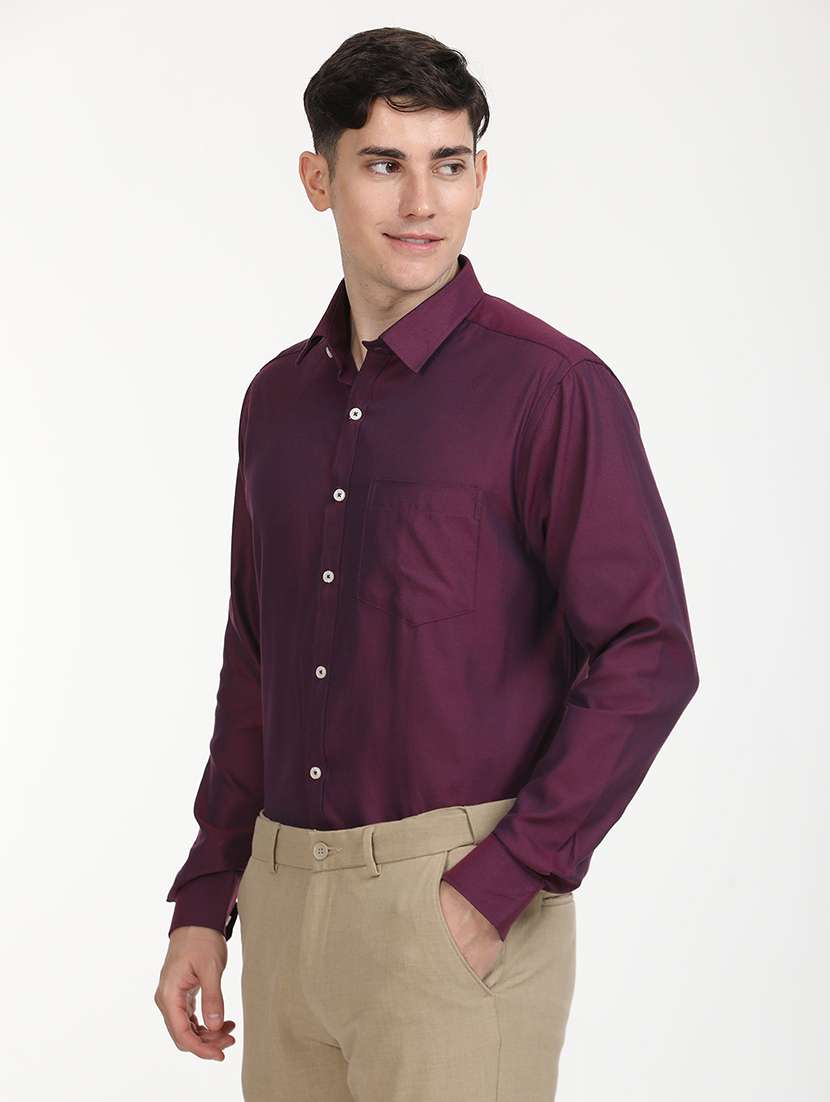 men solid long sleeve formal shirt - 21651959 -  Standard Image - 2