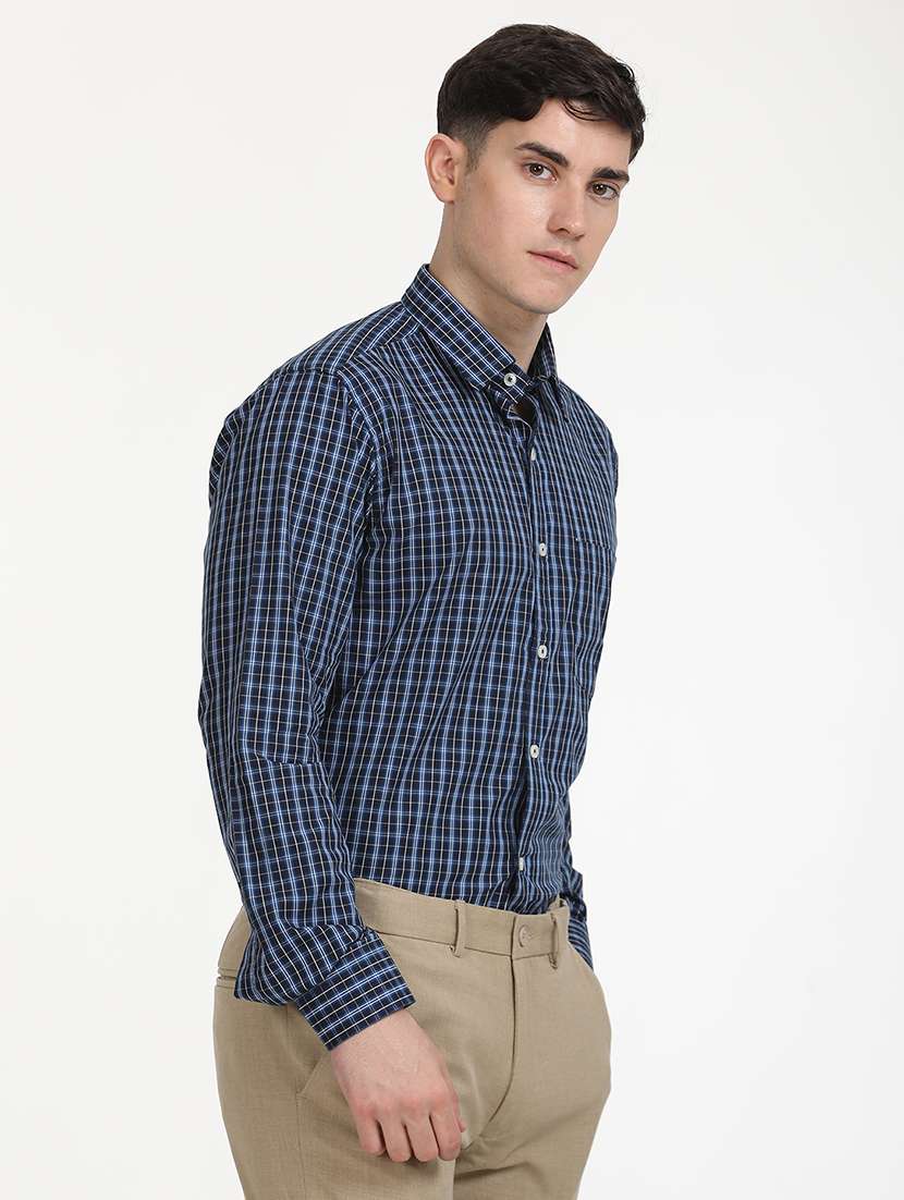 men checks long sleeve formal shirt - 21651964 -  Standard Image - 2