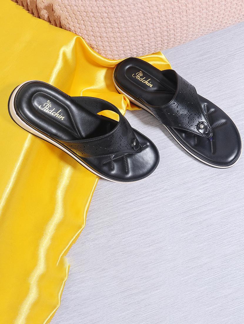 padchin women t strap black flatform heel - 21652560 -  Zoom Image - 0