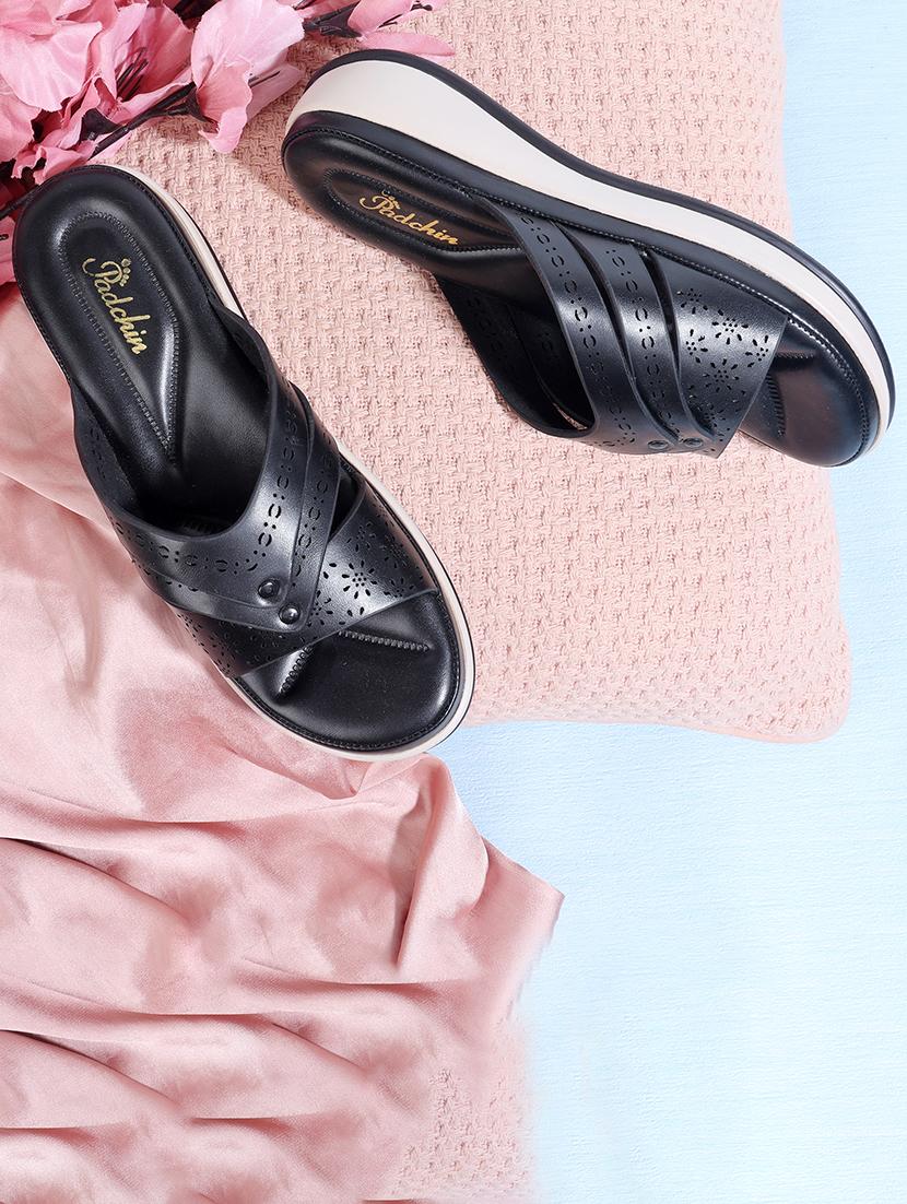 padchin women round toe black flatform heel - 21652562 -  Zoom Image - 0