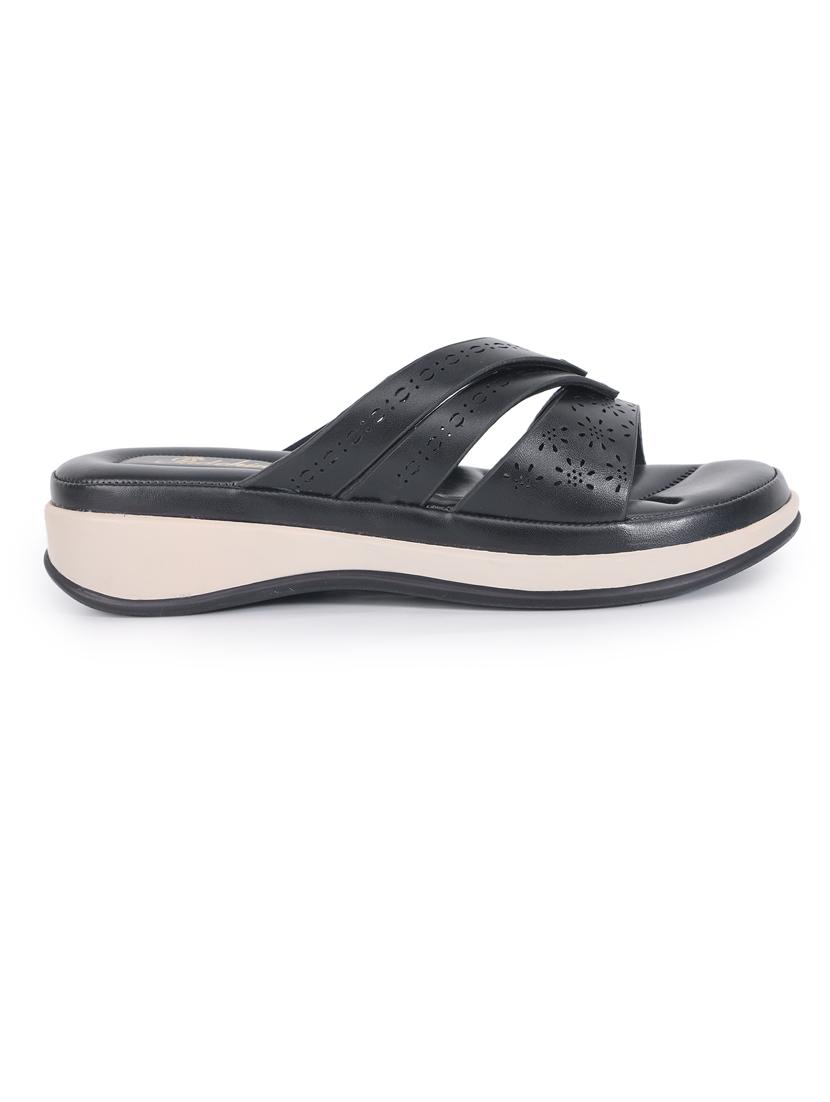 padchin women round toe black flatform heel - 21652562 - Standard Image - 2