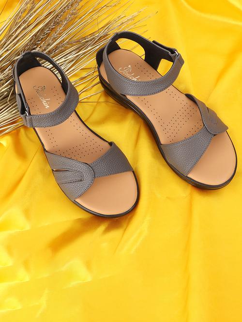 women solid ankle strap sandal - 21652567 - Standard Image - 0