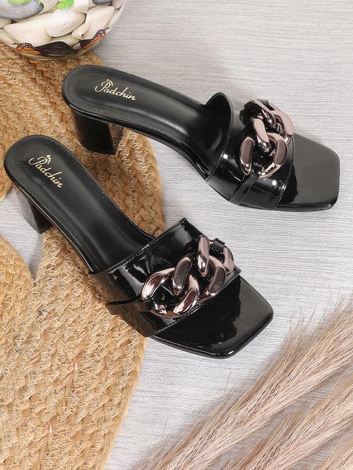 women embellished square toe block heel sandals - 21652574 -  Standard Image - 0