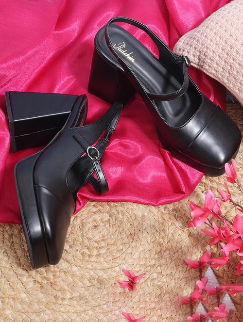 women solid ankle strap block heel sandal - 21652585 - Standard Image - 0