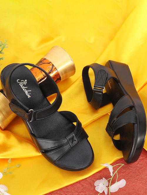 women black back strap wedge - 21652662 -  Standard Image - 0