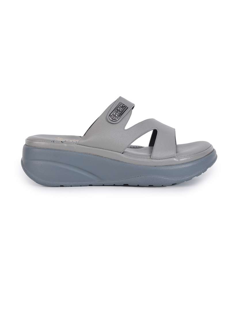 women grey slip on wedge - 21652677 - Standard Image - 2