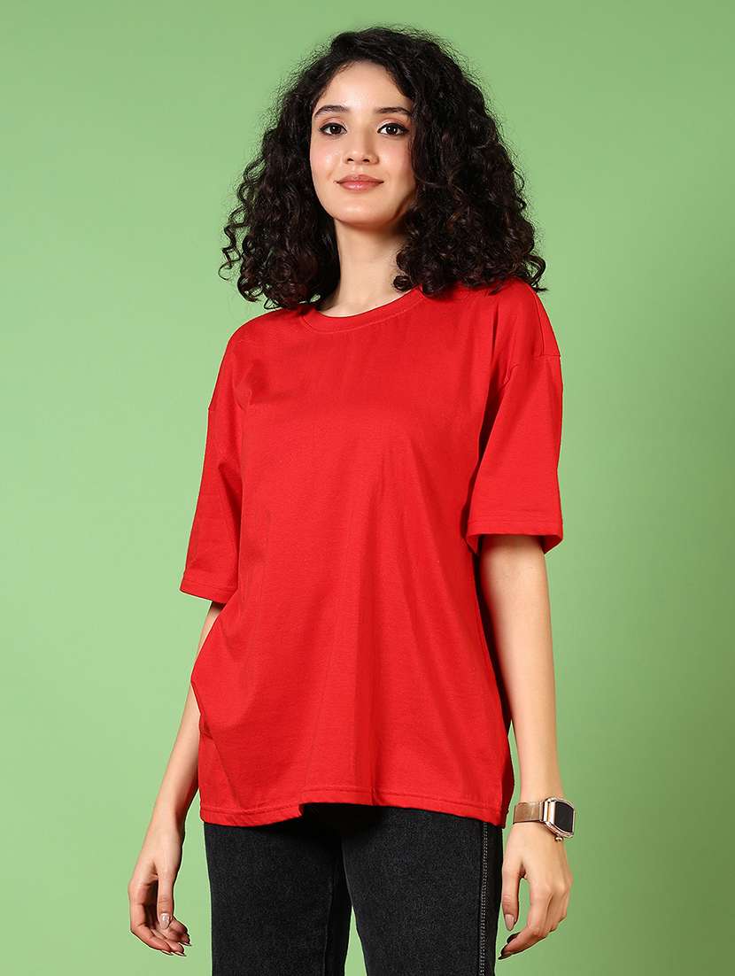 women printed short sleeves oversized t-shirt