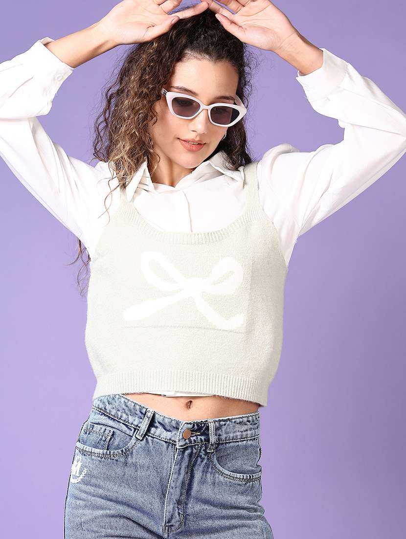 women self designed sleeveless pullover - 21652808 -  Standard Image - 2