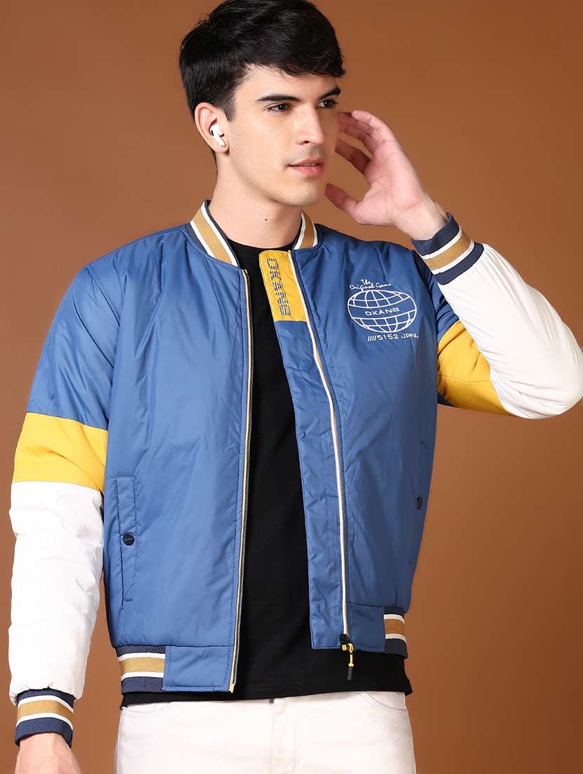 men color blocked long sleeves varsity jacket - 21652812 -  Standard Image - 2