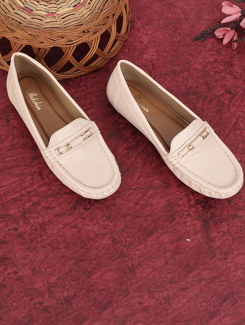 women cream slip on loafer - 21652884 - Standard Image - 0