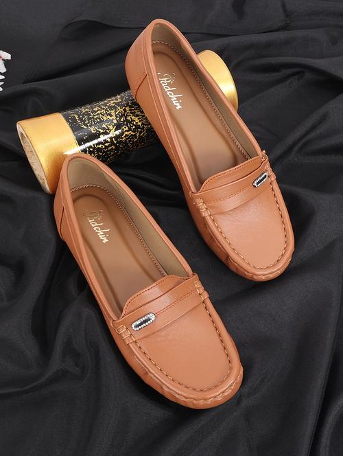 women tan slip on loafer - 21652885 - Standard Image - 0