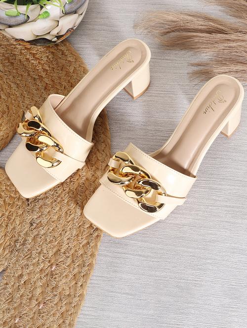  women embellished square toe block heel sandals - 21652903 -  Standard Image - 0