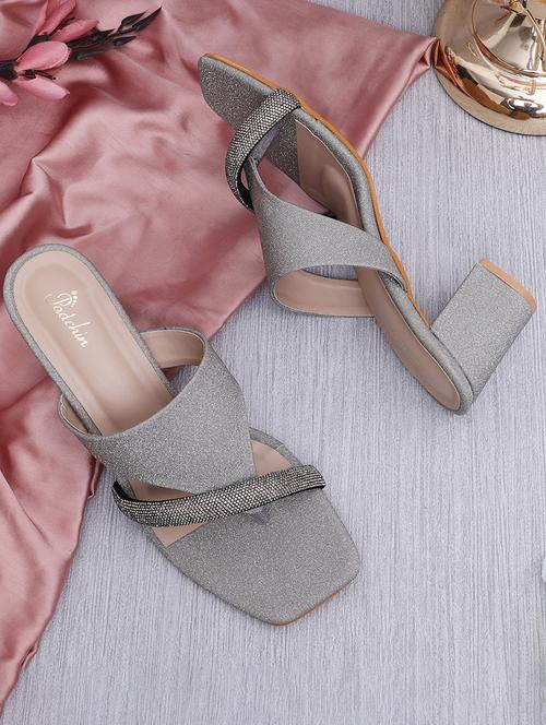 copper pu slip on sandals - 21652905 -  Standard Image - 0