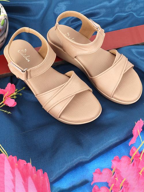 women solid ankle strap wedge - 21652928 -  Standard Image - 0
