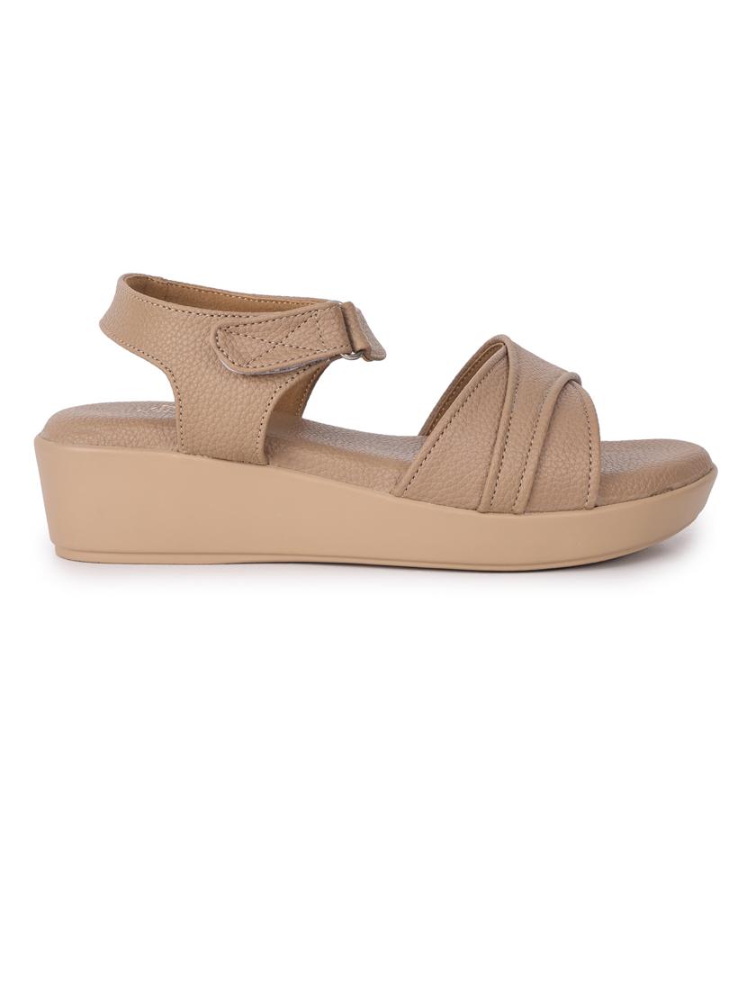 women solid ankle strap wedge - 21652928 - Standard Image - 2