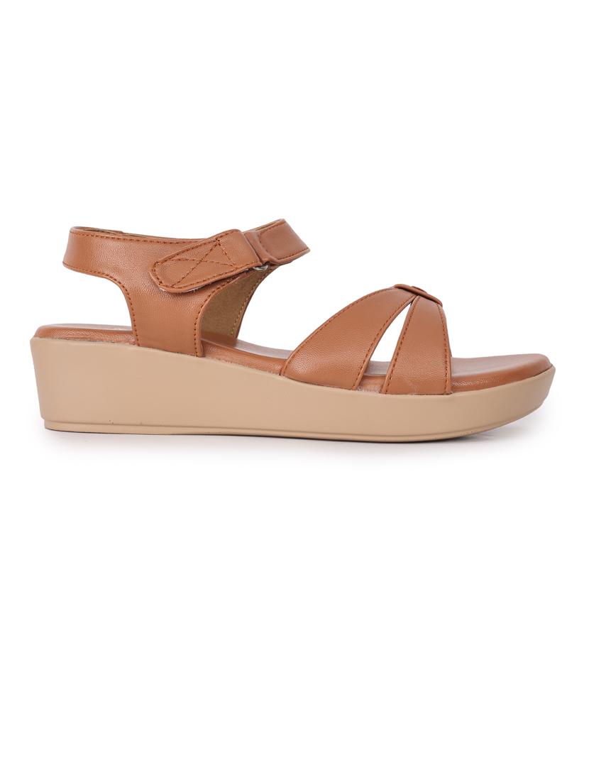 women solid ankle strap wedge - 21652934 - Standard Image - 2