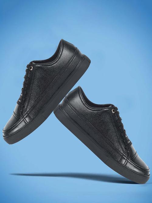 men solid lace up sneakers - 21652952 -  Standard Image - 0