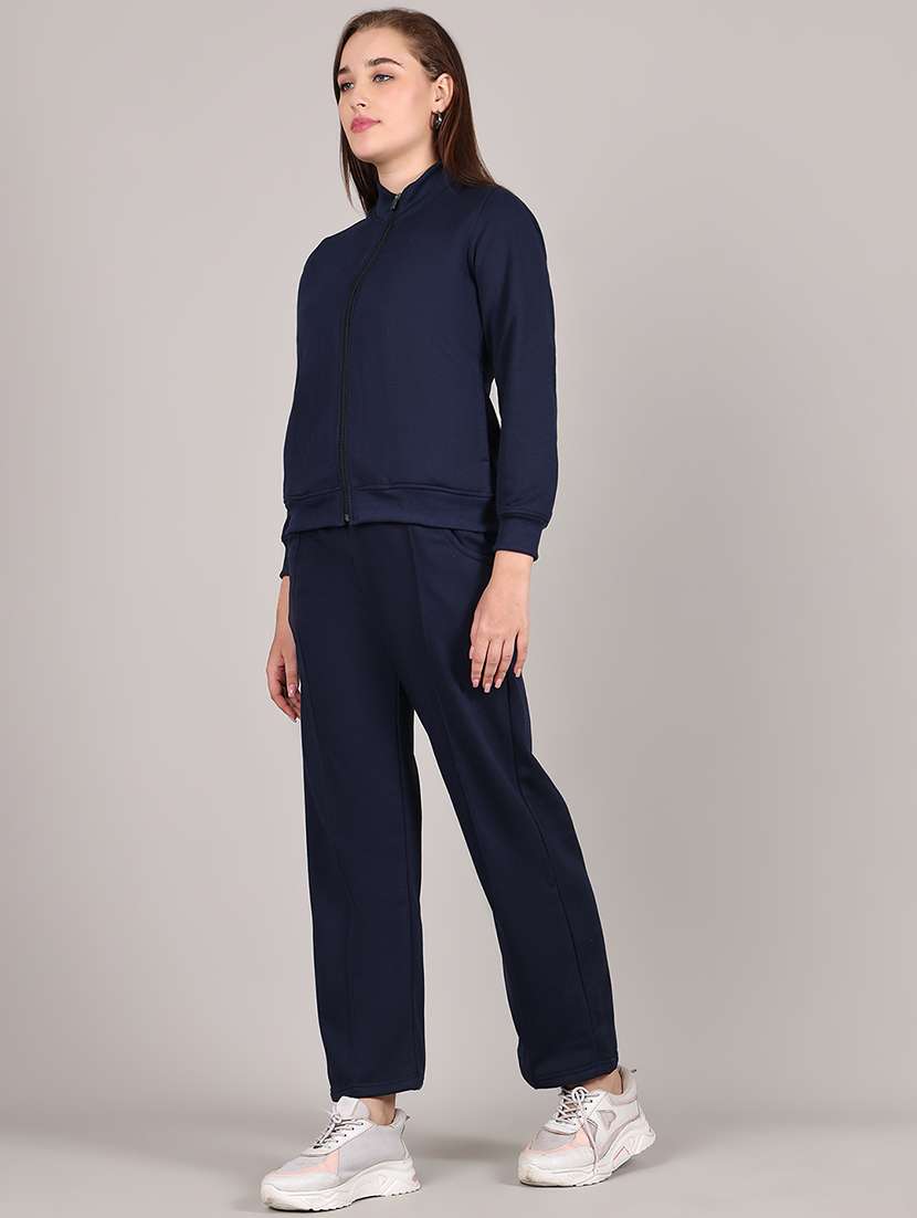 women solid long sleeve active wear sets - 21652954 - Standard Image - 2