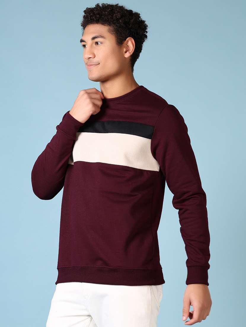 men color block long sleeve sweatshirt - 21653127 -  Standard Image - 2