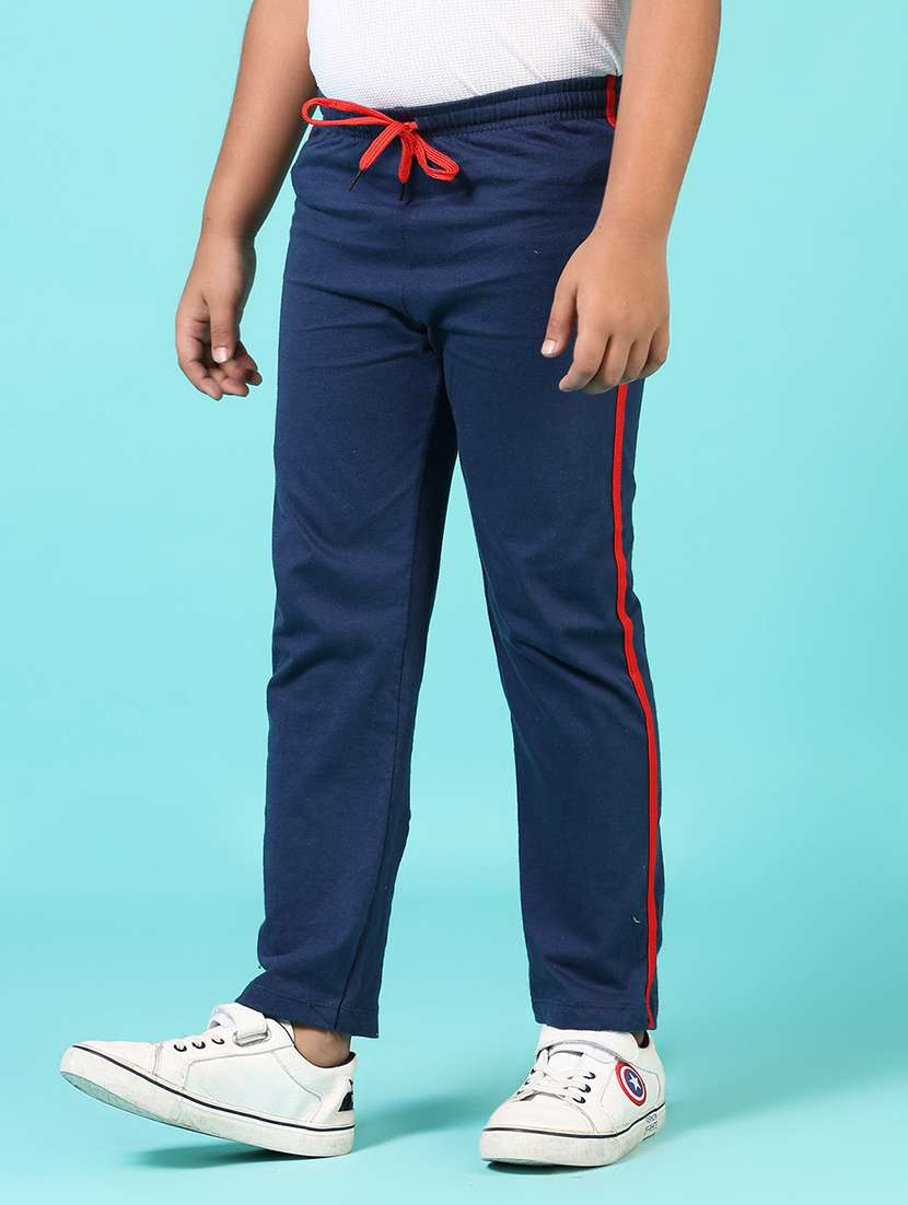 boys solid mid rise track pant - 21653136 -  Standard Image - 2