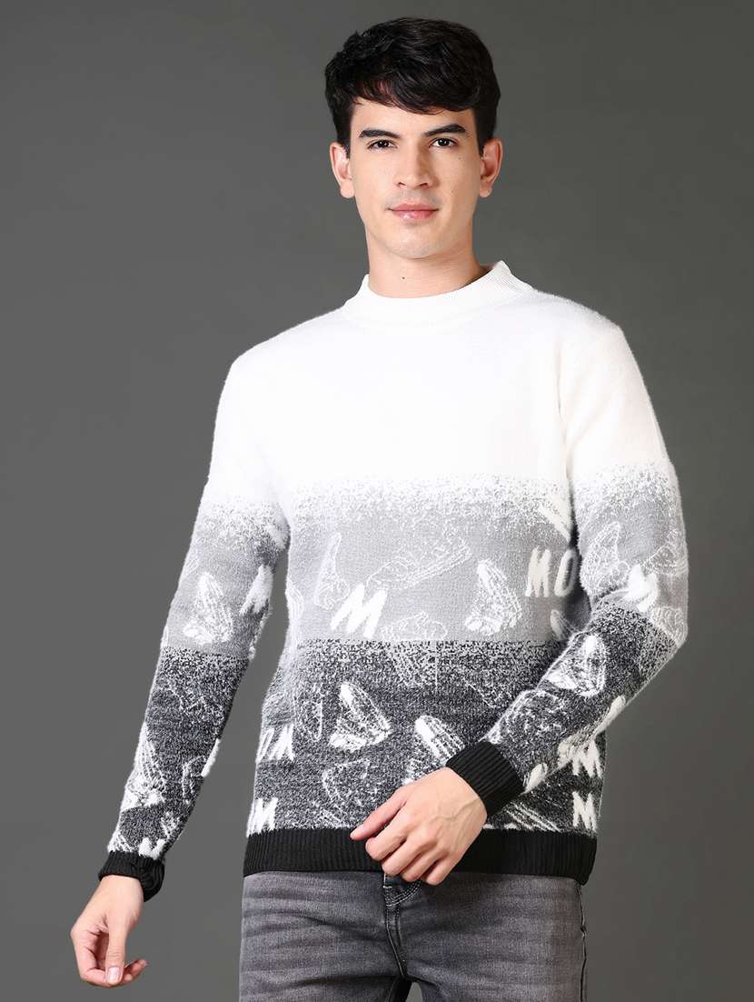 men acylic long sleeve pullover