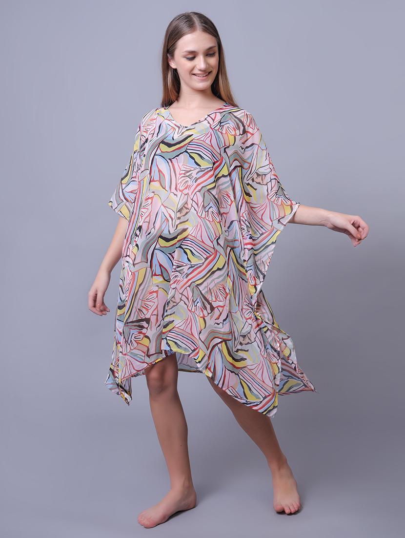 women printed beach wear coverups - 21653420 -  Zoom Image - 0