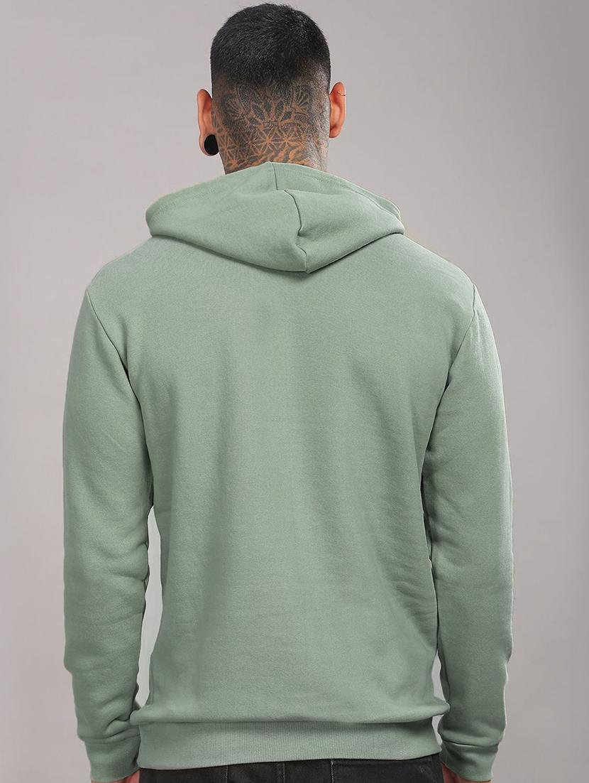 men plain regular fit hooded sweatshirt - 21653448 - Standard Image - 2