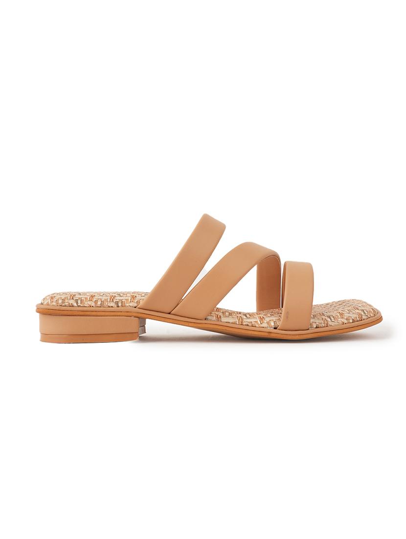 women solid slip on open toe sandal - 21653538 - Standard Image - 2