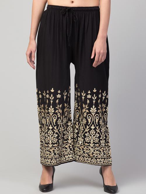 women printed mid rise relaxed fit palazzo - 21659550 -  Standard Image - 0
