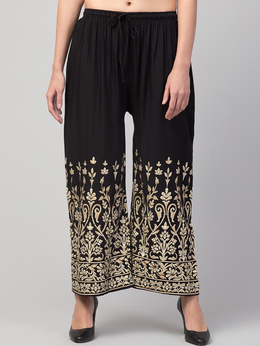 women printed mid rise relaxed fit palazzo - 21659550 -  Zoom Image - 0