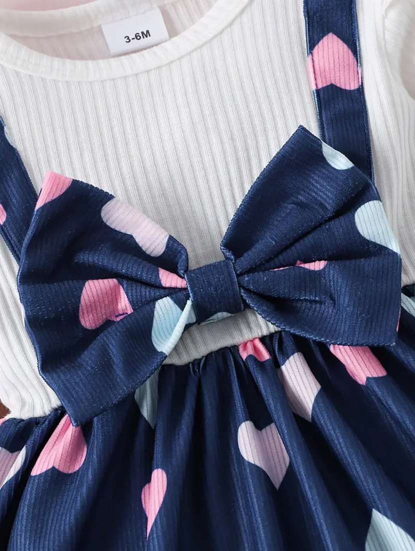 Girls Printed Round Neck Frock