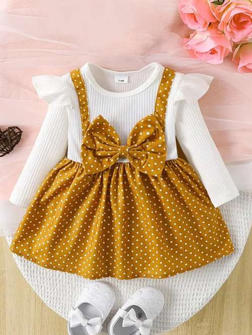 girls printed round neck frock - 21659594 -  Standard Image - 0