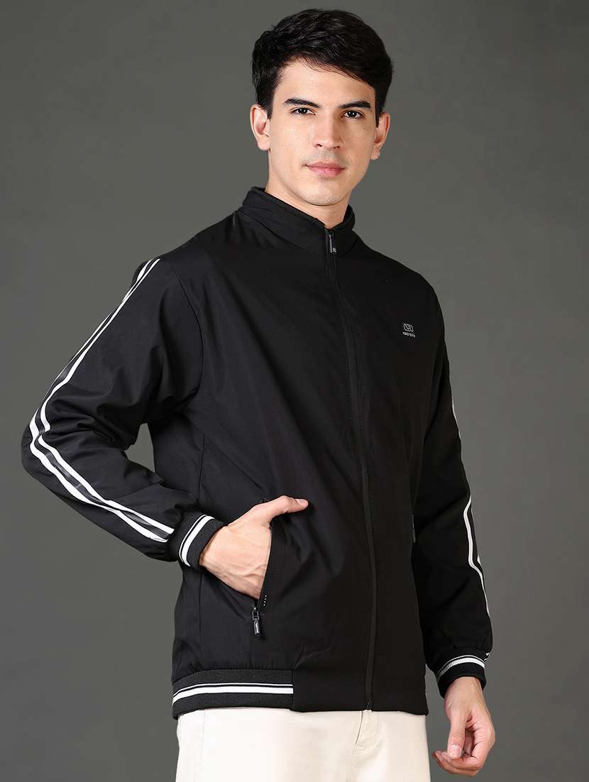 men long sleeves taped bomber jacket - 21659729 -  Standard Image - 2