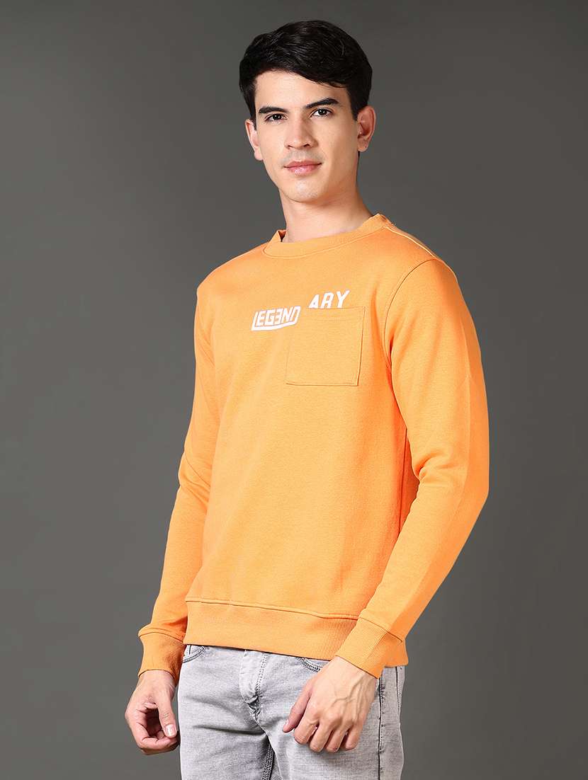 men chest print long sleeve sweatshirt - 21659766 -  Standard Image - 2
