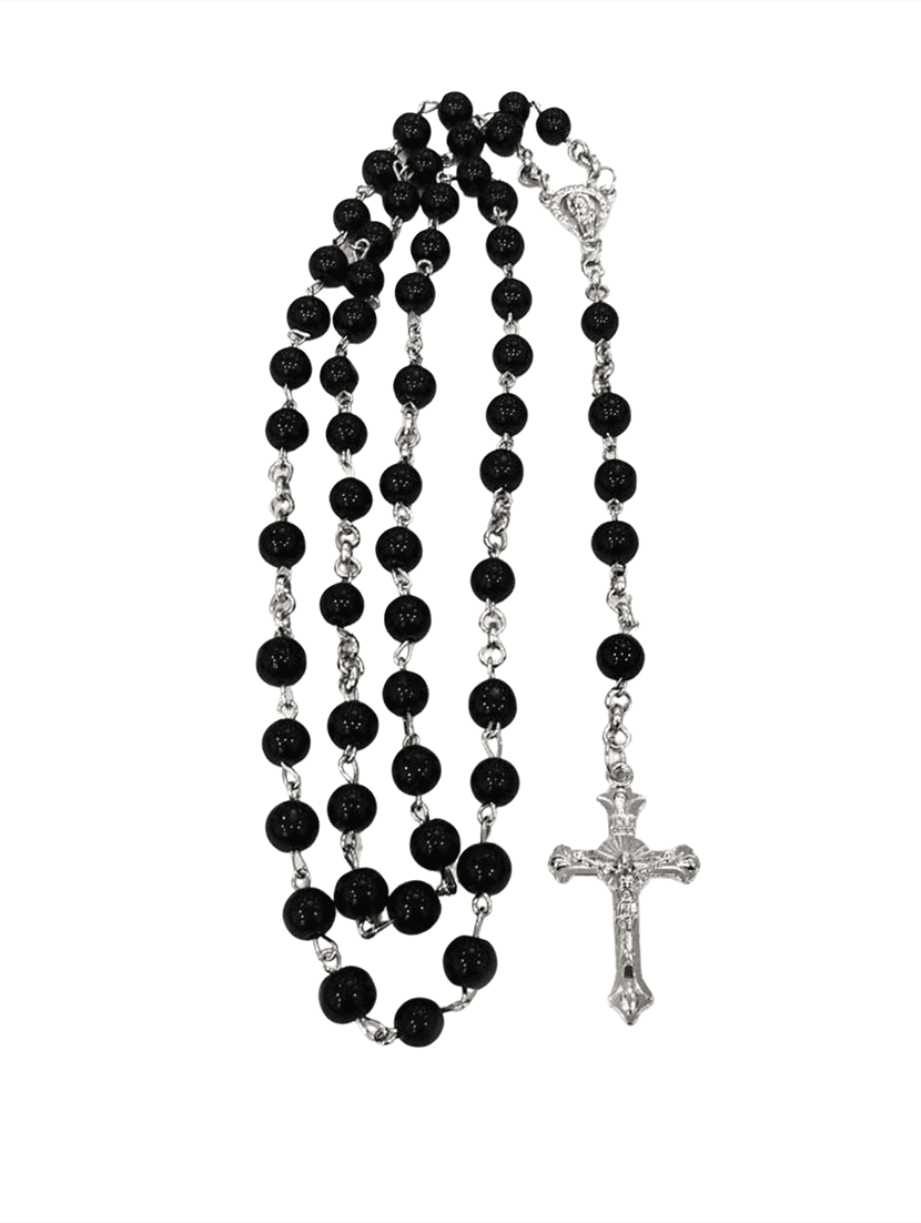 men saint praying jesus cross pendant with chain - 21659837 - Standard Image - 2