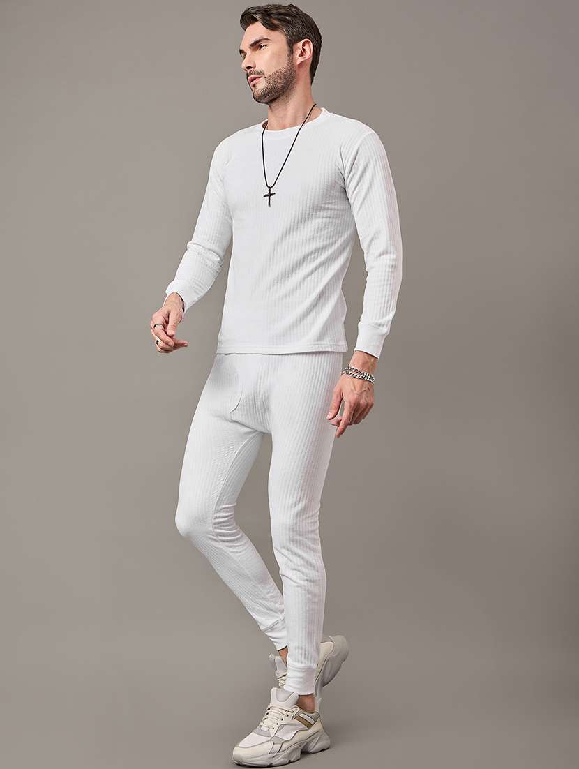 men solid full sleeve thermal set - 21659858 -  Standard Image - 2