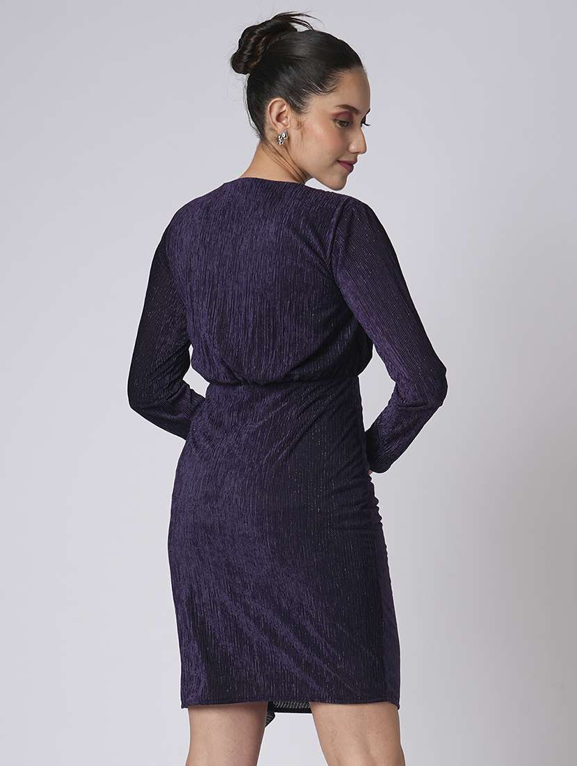 women self designed long sleeves bodycon dress - 21660779 - Standard Image - 2