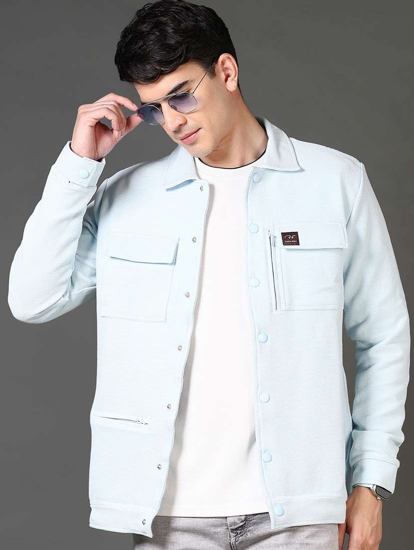 men long sleeves solid casual jacket