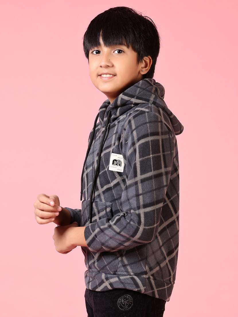 boys long sleeves checkered sweatshirt - 21661084 -  Standard Image - 2